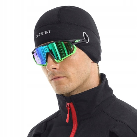 CZAPKA ROWEROWA ZIMOWA X-TIGER CIEPŁA TERMOAKTYWNA WINDSTOPER POD KASK PRO
