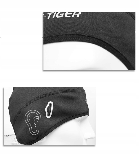 CZAPKA ROWEROWA ZIMOWA X-TIGER CIEPŁA TERMOAKTYWNA WINDSTOPER POD KASK PRO